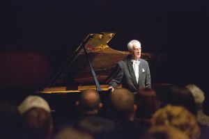 1205th Liszt Evening, Szymon Nehring - piano, Juliusz Adamowski - commentary. <br> The National Forum of Music - Red Hall, 17th April 2016. Foto by Andrzej Solnica.